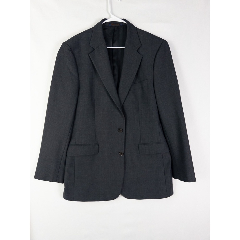 Brook Brothers 346 Suit Jacket Mens 41L‎ Navy Wool Single Breasted 2 Button